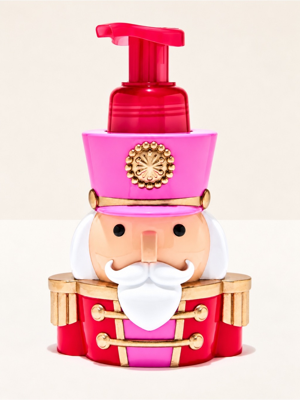 Bed Bath & Beyond Pink and Gold Nutcracker Soap Dispenser